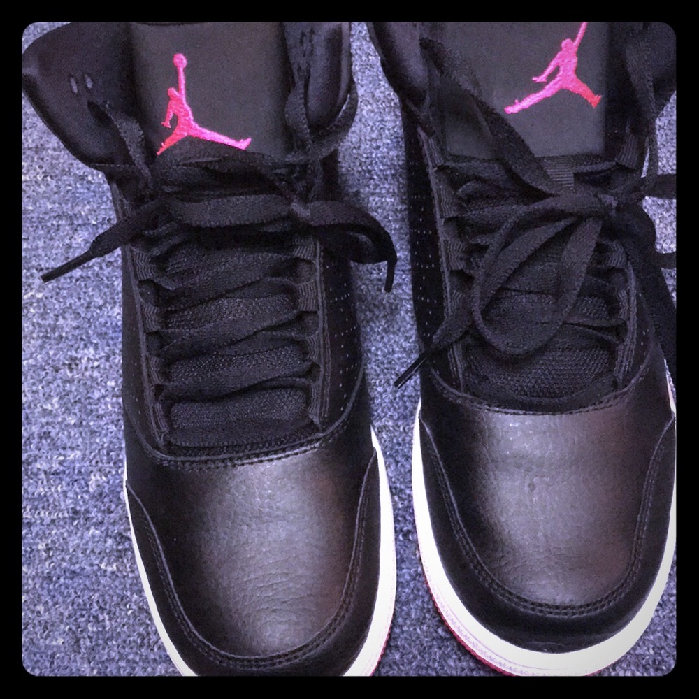 Pink ,black and white Jordan’s